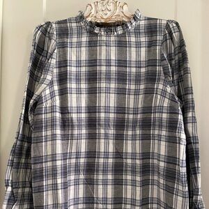 Universal Thread Navy and White Plaid Shirt